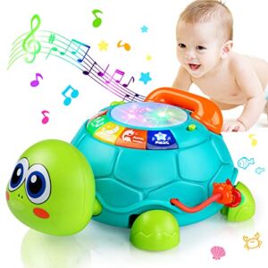 Baby Toys 12-18 Months, Light Up Baby Toys 6 to 12 Months Musical Turtle with Letters Numbers Phone Infant Baby Toys for 6 9 12 18 Months Educational Learning Toys for 1 2 3 Year Old Boy Girl Gifts
