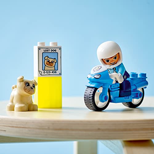 LEGO DUPLO Town Police Motorcycle 10967 Building Toy Set for Preschool Kids, Toddler Boys and Girls Ages 2+ (5 Pieces) | The Storepaperoomates Retail Market - Fast Affordable Shopping