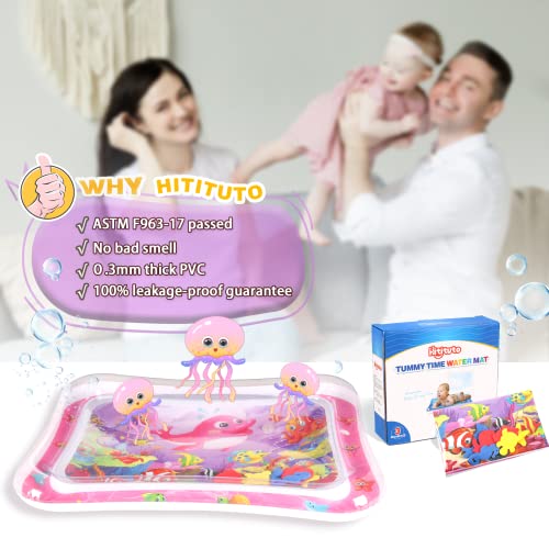 Hitituto Inflatable Tummy Time Mat Premium Baby Water Play Mat Fun Activity Center for Baby’s Stimulation Growth and Sensory Development Ideal Infants Toddlers Baby Girls Toys for 3 6 9 12 24 Months | The Storepaperoomates Retail Market - Fast Affordable Shopping