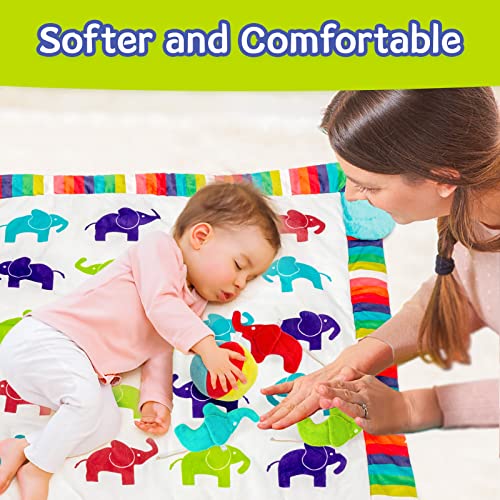 Baby Gym Mat Infant Activity Gym Play mat with Colorful Sensory Toys Colorful Elephant Toys | The Storepaperoomates Retail Market - Fast Affordable Shopping
