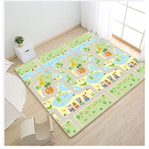Baby Play Mat Waterproof Crawling Mat Reversible Large Foam Playmat for Babies, Infants, Toddlers (150x180x0.5cm)