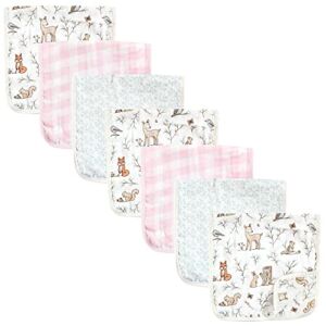 Hudson Baby Unisex Baby Muslin Burp Cloth 7pk, Enchanted Forest, One Size