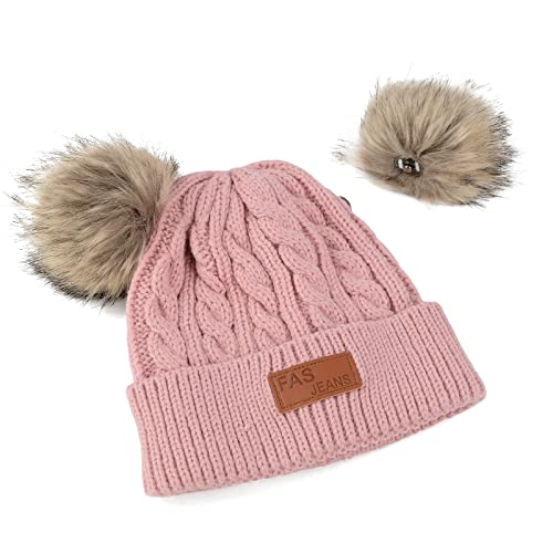 Century Star Baby Hat Winter Baby Girls Hats Knit Warm Hat for Baby Boys Infant Toddler Beanie Khaki & Black & Deep Pink | The Storepaperoomates Retail Market - Fast Affordable Shopping