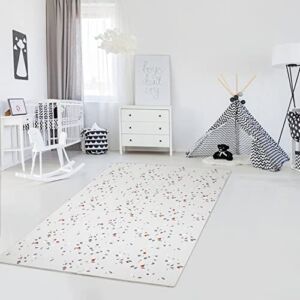 Clevr Extra Large Interlocking EVA Foam Baby Play Mat Soft Stylish Non-Toxic Kids Toddler Play Floor Tiles Mats with Edges 6 pcs 6’x4′ Terrazzo Style