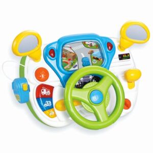 AMOSTING Steering Wheel Toys for Toddler Boys Girls，Interactive & Learning Baby Car Seat Toys for Infant Preschool Kids