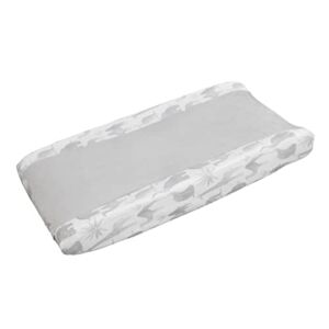NoJo Elephant Tribe Grey and White Super Soft Changing Pad Cover
