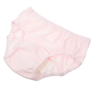 Healifty Adult Diapers Cotton Underwear Leak Diapers Adult Cloth Diaper Cover Active Waterproof Leakproof Pants for Adults Elderly Pink M
