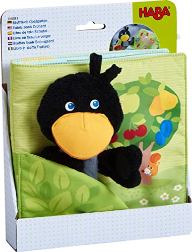 HABA Fabric Book Orchard with Raven Finger Puppet and Removable Fruit | The Storepaperoomates Retail Market - Fast Affordable Shopping