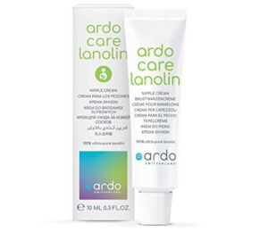 Ardo Care Lanolin Nipple Cream (10ml/0.3 fl.oz) – from Europe, 100% Pure Lanolin for Breastfeeding Moms, Provides Quick Soothing Relief for Sore Nipples, 10ml (0.3 fl.oz)