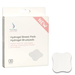 First Days Maternity – Hydrogel Breast Pads for Sore Nipples – Instant Cooling Relief – Pack of 10 Pads – Breastfeeding Essential Aid for New Mum (1 Pack)