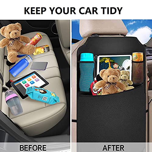BLYPHOO Premium Backseat Organizer for Kids 2 Pack, Heavy Duty Waterproof and Stain Resistant Kick Mats Back Seat Protector, Durable Backseat Car Organizer with Tablet Holder+Storage Pockets | The Storepaperoomates Retail Market - Fast Affordable Shopping