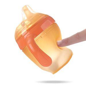 sippy cups for baby 6 months | silicone toddler sippy cups with straws| Sippy cups for 1 year old | spill proof baby cup，dual-purpose kit , easy to clean，bpa free