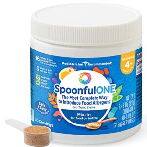 SpoonfulONE Food Allergen Introduction Mix-Ins | Smart Feeding for an Infant or Baby 4+ Months | Certified Organic (30 Day Supply)