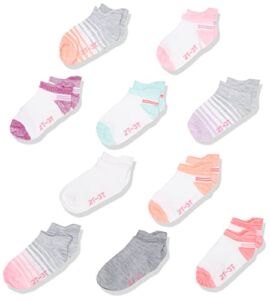 Hanes baby girls Heel Shield Socks, 10-pair Pack Socks, Assorted, 2-3T US