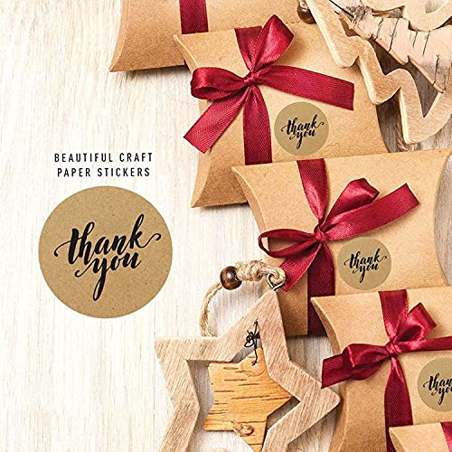 1.5 Inch Kraft Thank You Stickers 500 Pcs Sealing Thank You Stickers for Christmas Gifts, Weddings, Giveaways, Bridal Showers, Party and Small Business (1.5 Inch, brown) | The Storepaperoomates Retail Market - Fast Affordable Shopping