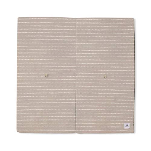 Toki Mats | Standard Play Mat 40 Inches x 40 Inches | Stripe in Light Grey |Padded Play Mat with Included Cotton Removable Washable Cover | The Storepaperoomates Retail Market - Fast Affordable Shopping