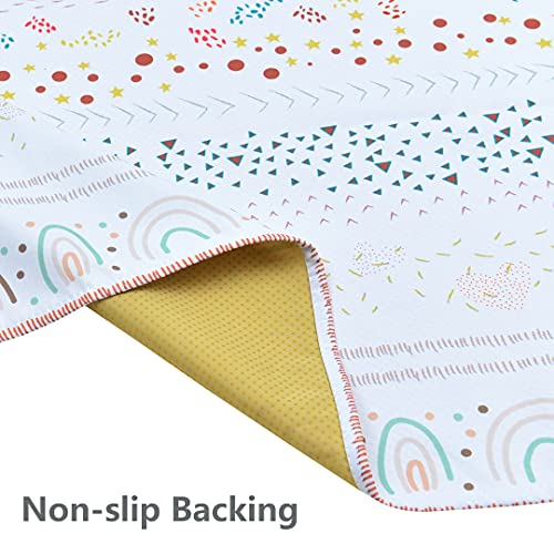 Splat Mat for Under High Chair/Arts/Crafts, WOMUMON Washable Spill Mat Waterproof Anti-Slip Floor Protector Splash Mat, Messy Mat and Table Cloth | The Storepaperoomates Retail Market - Fast Affordable Shopping