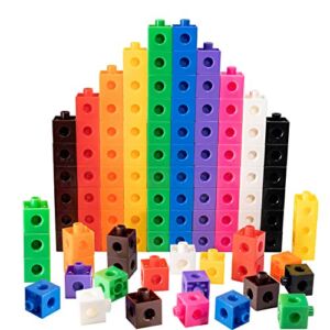 TOYLI 100 Piece Linking Cubes Set for Counting, Sorting, STEM, Connecting Counting Blocks Math Manipulatives Educational Toy for Preschool, Kindergarten, Homeschool, Learning Blocks for Math Links