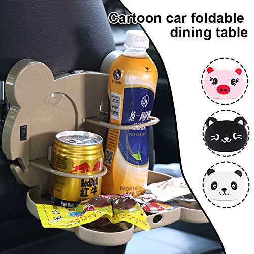 Mhuan Car Table Tray for Backseat Foldable Multi-Function Portable Table Tray Holder Stand Drink and Food Eating Organizer Cute Cartoon Automobile Accessories for Kids Adult, Pink Pig | The Storepaperoomates Retail Market - Fast Affordable Shopping