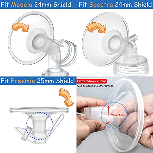 LOZAEVE 15mm Silicone Flange Inserts for Spectra S1 S2, Medela Breast Pump Shields, Freestyle, Harmony, Sonata to Reduce 24mm Elastic Nipple Tunnel Down to 15mm; Also Fits Freemie 25mm Cups; 2pc/Each | The Storepaperoomates Retail Market - Fast Affordable Shopping