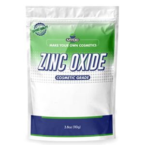 Myoc White Zinc Oxide Powder (110 Gram), Non-Nano Zinc Oxide Powder, Zinc Oxide Powder for Skin, DIY Sunscreen, Baby Diaper Rash Cream, Online Quality