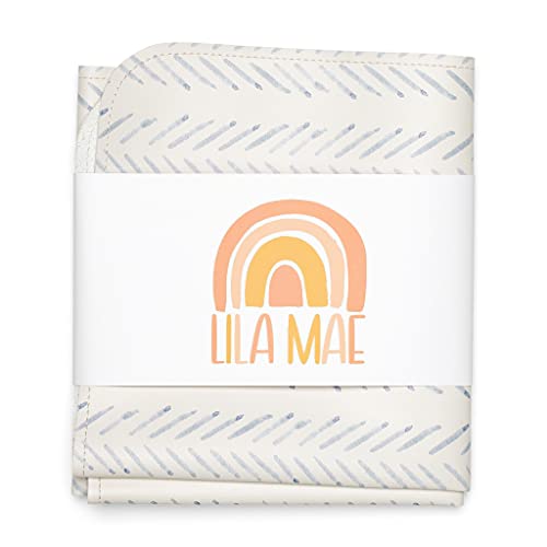 Lila Mae Baby Changing Mat – Wipeable, Portable Changing Pad, Travel Changing Mat for Baby or Small Toddler, Easy to Fold or Roll Up – Faux Leather (Herringbone) | The Storepaperoomates Retail Market - Fast Affordable Shopping