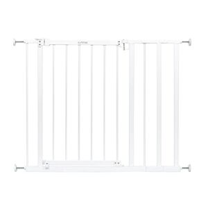 Summer Everywhere Extra Wide Walk-Thru Safety Gate Safety Baby Gate, Fits Openings 28.75-39.75″ Wide, Metal, for Doorways & Stairways, 30″ Tall, White, One Size