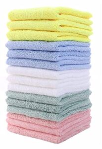 15 Pack Ultra Soft Baby Bath Washcloths, Gentle on Sensitive Skin for Face and Body, Plush, Super Absorbent Wash Clothes for Girls and Boys, 10″ by 10″ by Lovely Care