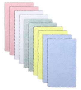 Super Absorbent 10 Pack Burp Cloths – Coral Fleece Gentle on Sensitive Skin for Face and Body, Plush – Milk Spit Up Rags – Burpy Cloth for Baby Boys and Girls – Unisex 17 x 10 Inch by Lovely Care