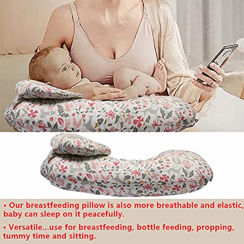TOFOAN Baby Breastfeeding Nursing Pillow, Detachable Machine Washable, Multifunction 45° Angle U Shape Infant Support Pillow, Newborn Headrest & Backrest Lounger, Head Positioner (Kitty) | The Storepaperoomates Retail Market - Fast Affordable Shopping