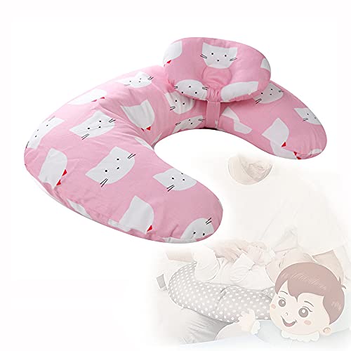 TOFOAN Baby Breastfeeding Nursing Pillow, Detachable Machine Washable, Multifunction 45° Angle U Shape Infant Support Pillow, Newborn Headrest & Backrest Lounger, Head Positioner (Kitty) | The Storepaperoomates Retail Market - Fast Affordable Shopping