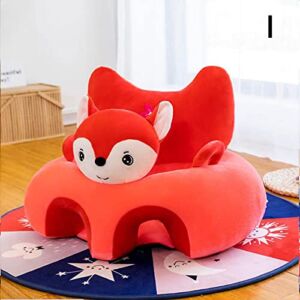 IGUFSDIG 1Pcs Animal Shaped Baby Sitting Chair Baby Support Sofa Learn to Sit Feeding Chair Cover Baby Learning Sitting Chair for Toddlers 3-24 Month Baby Floor Plush Lounger(No Filling,just Cover)