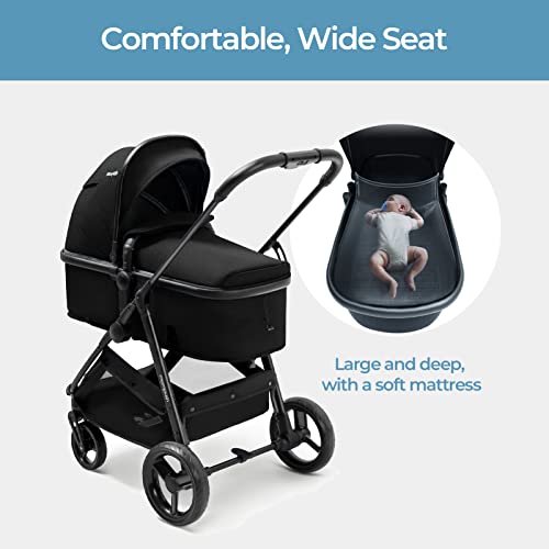 Mompush Wiz 2-in-1 Baby Stroller with Bassinet Mode – Foldable Infant Stroller to Explore More as a Family – Toddler Stroller with Reversible Stroller Seat – Travel System Compatible | The Storepaperoomates Retail Market - Fast Affordable Shopping