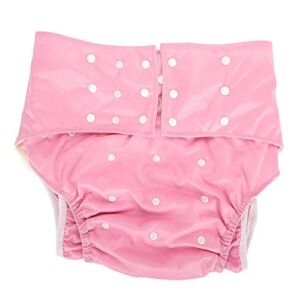 Reusable Adult Diaper,Waterproof Adjustable Washable Adult Pocket Nappy Cover for The Old, The Disabled, Pregnant Woman,Adults(Pink)