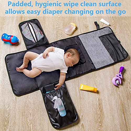 Portable Diaper Changing Pad, TOPGOOSE Large Capacity Baby Diaper Changing Mat with Waterproof & Easily Cleanable Folding Travel Mat Station Diaper Bag, Newborns Essentials, Baby Shower Gifts | The Storepaperoomates Retail Market - Fast Affordable Shopping
