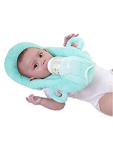 Spring hue Newborn Babys Portable Detachable Feeding Pillows Self-Feeding Support Babys Cushion Pillow (A-Blue)