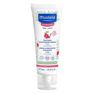 Mustela Baby Soothing Moisturizing Cream – Face Moisturizer for Very Sensitive Skin – with Natural Avocado & Schizandra Berry – Fragrance-Free – 1.35 fl. oz.