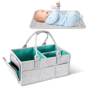 Coorganisers Diaper Caddy with Changing Pad Liner, Diaper Caddy Organizer for Baby Girl and Boy, Caddy Organizer for Diaper Organizer, Baby Organizer for Changing Table