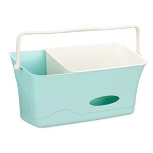 Navaris Hanging Diaper Caddy – Baby Changing Organizer Storage to Hang on Change Table or Crib – Nursery Diapers and Wipes Basket Holder – Mint Green