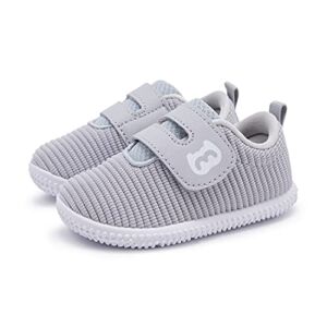 Baby Shoes Girl 6-12 Months Baby Walking Shoes Girls Boys Sneakers Infant Shoes 6 9 12 18 24 Months Grey Size 12-18 Months Toddler