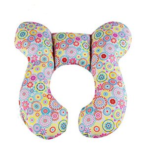 Baby Toddler Neck Pillow Car Seat U- Shape Car Seat Head for 0-3 Years Old Baby Toddler Travel Pillow Portable Cushion Neck Dibiao Children Stroller Pillow Support Pillow for Car Seat (Colorful)
