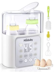 Baby Bottle Warmer, 9-in-1 Bottle Warmer for breastmilk & Baby Milk, Mosbaby Fast Baby Food Heater Defrost BPA-Free, Double Fast Warmer Bottle for Babies