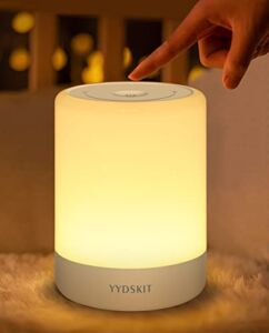 YYDSKIT Nursery Night Light, Baby Night Light with Dimmable Warm Light, 7 Colors Changing Portable Night Light, LED Touch Control Rechargeable Bedside Lamp for Baby Kids Bedroom, Sleep-Helping