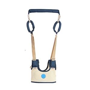 Teerwere Baby Walking Harness Baby Walker Toddler Sling Assist Backpack Children’s Walking Learning Belt Standing Traction Belt (Color : Blue, Size : Small)