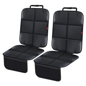 LAVERBOY Car Seat Protector, 2 Pack Car Seat Protectors for Child Car Seats and Pets,Thick Padding Waterproof Car Seat Protector with Storage Pockets