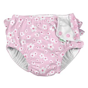 i Play Girls Reusable Absorbent Baby Swim Diapers Small Blossoms 18 Months