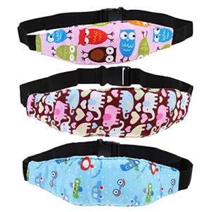 SOIMISS 3pcs Baby Carseat Head Support Stroller Carseat Sleeping Head Band Strap for Kids Toddler Infant