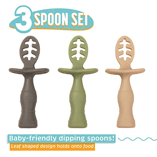 Upward Baby Spoons 3 pack – Baby Spoons Self Feeding 6 Months – Chewable Toddler Utensils with Anti Choke Barrier – Silicone baby spoons – Baby Utensils & Baby Feeding Supplies Infant First Stage | The Storepaperoomates Retail Market - Fast Affordable Shopping