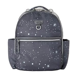 TWELVElittle Midi Go Diaper Bag Backpack with Changing Pad, Insulated Pockets in Grey Twinkle