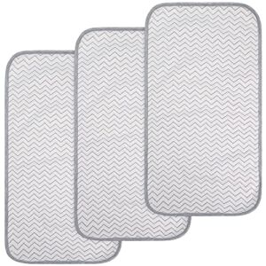 BlueSnail Ultra Soft and Absorbt Bamboo Quilted Waterproof Changing Pad Liner 3pk (Gray)